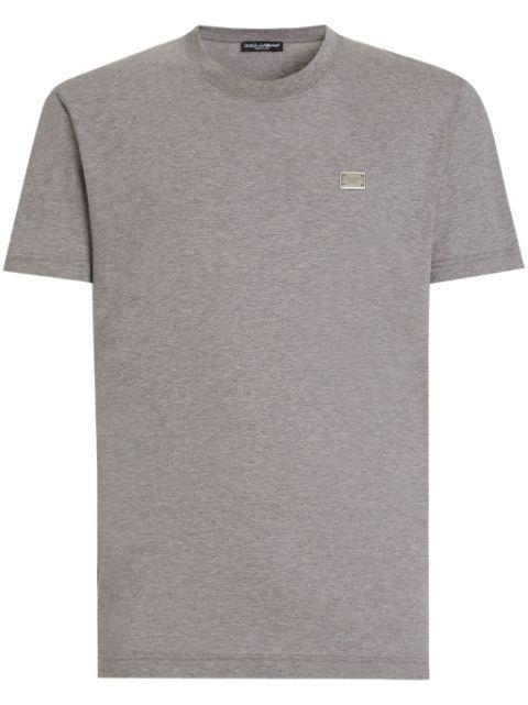 logo-plaque cotton T-shirt by DOLCE&GABBANA