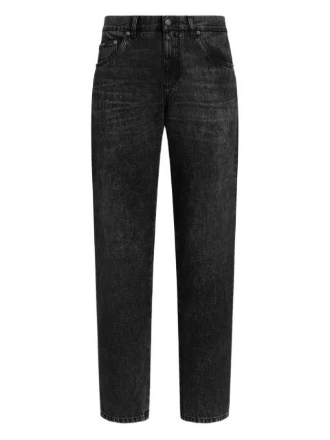 logo-plaque cotton jeans by DOLCE&GABBANA