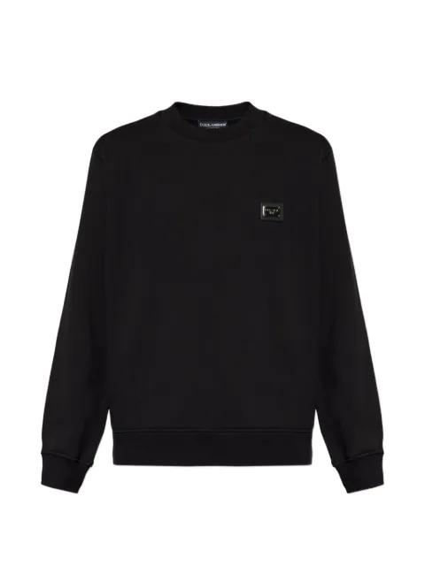logo-plaque crew-neck sweatshirt by DOLCE&GABBANA