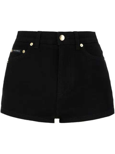 logo-plaque denim shorts by DOLCE&GABBANA