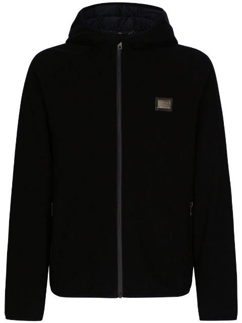 logo-plaque hoodied jacket by DOLCE&GABBANA