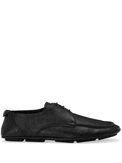 logo-plaque leather derby shoes by DOLCE&GABBANA