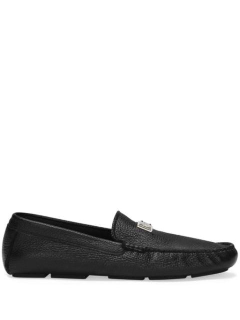 logo-plaque leather loafers by DOLCE&GABBANA