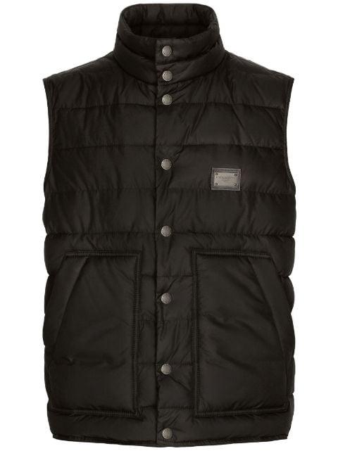 logo-plaque padded gilet by DOLCE&GABBANA
