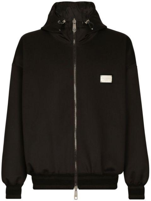 logo-plaque reversible hoodied jacket by DOLCE&GABBANA