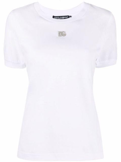 logo-plaque short-sleeve T-shirt by DOLCE&GABBANA