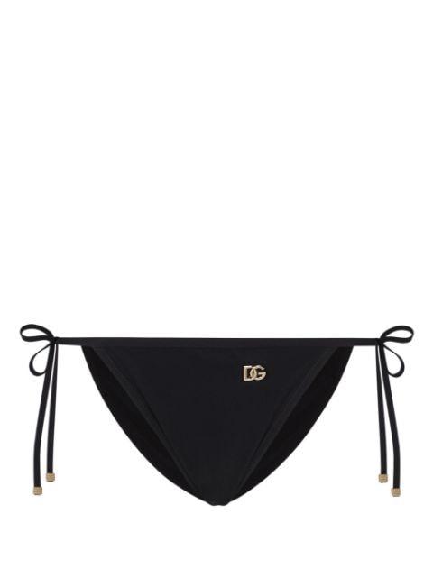 logo-plaque side-tie bikini bottom by DOLCE&GABBANA