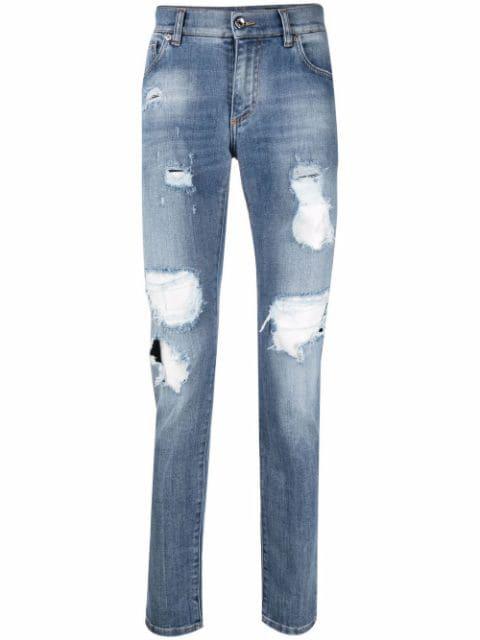 logo-plaque skinny-fit jeans by DOLCE&GABBANA