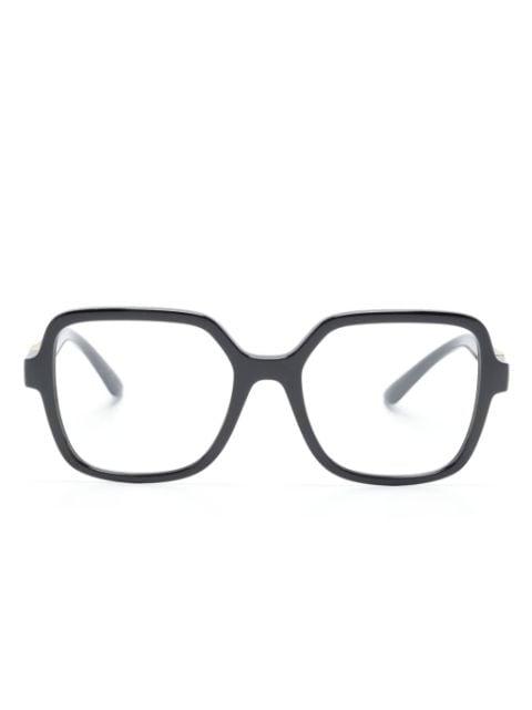 logo-plaque square-frame glasses by DOLCE&GABBANA