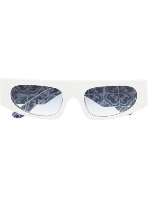 logo-plaque square-frame sunglasses by DOLCE&GABBANA