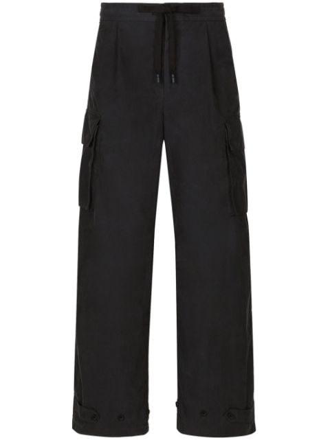 logo-plaque straight-leg cargo trousers by DOLCE&GABBANA
