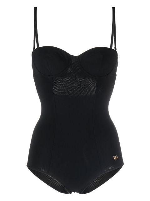 logo-plaque swimsuit by DOLCE&GABBANA