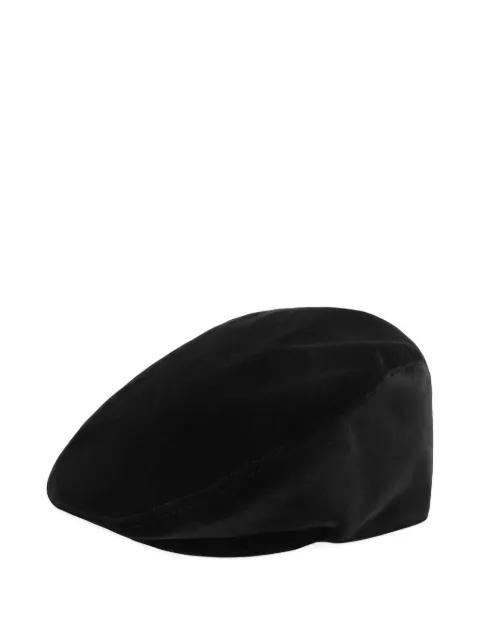 logo-plaque velvet flat cap by DOLCE&GABBANA