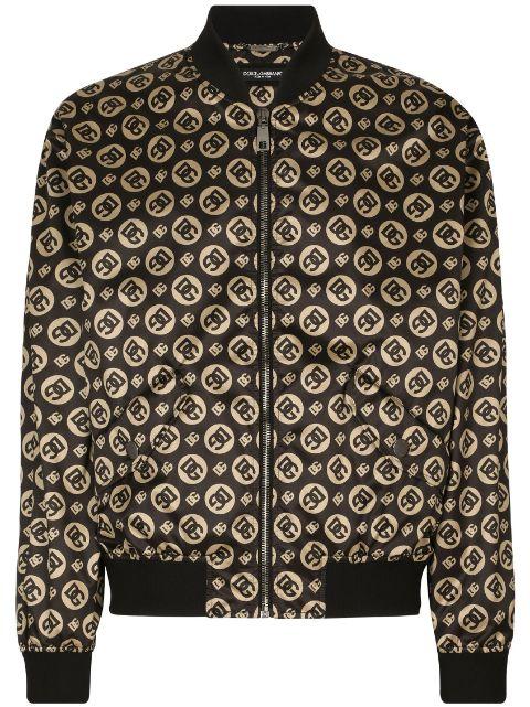 logo-print bomber jacket by DOLCE&GABBANA