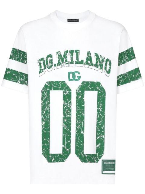 logo-print cotton T-shirt by DOLCE&GABBANA