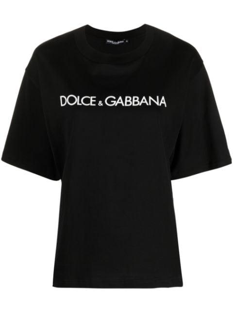 logo-print cotton T-shirt by DOLCE&GABBANA