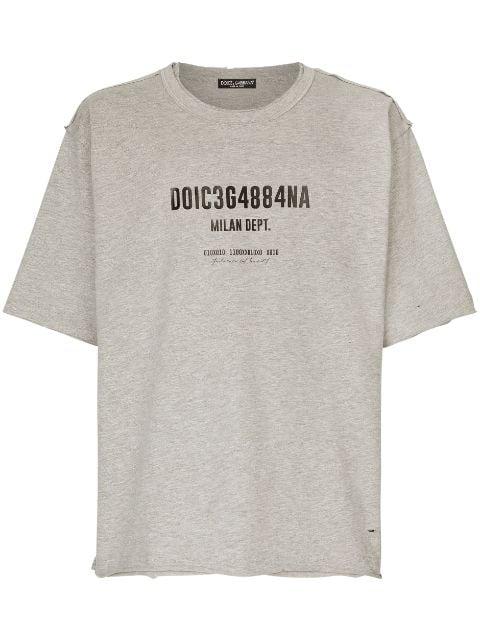 logo-print cotton T-shirt by DOLCE&GABBANA