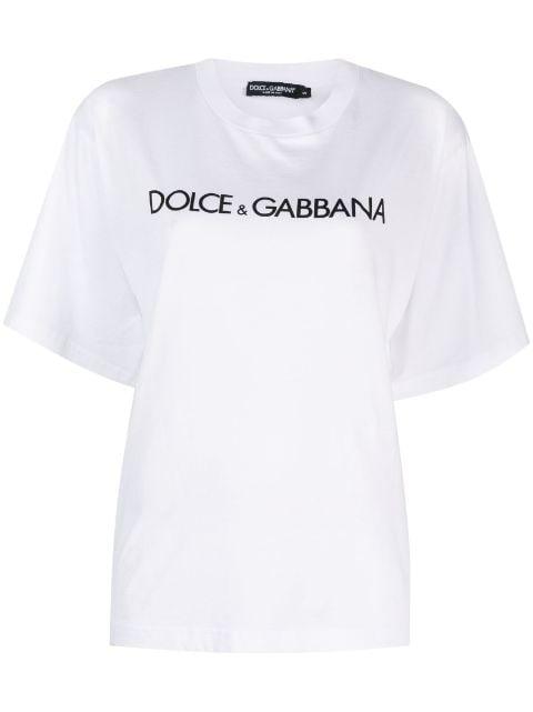logo-print cotton T-shirt by DOLCE&GABBANA