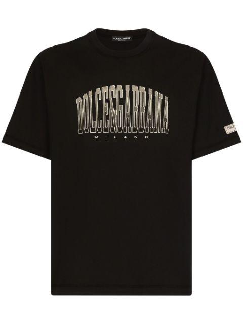 logo-print cotton T-shirt by DOLCE&GABBANA