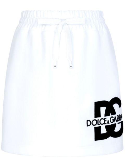 logo-print cotton-blend miniskirt by DOLCE&GABBANA