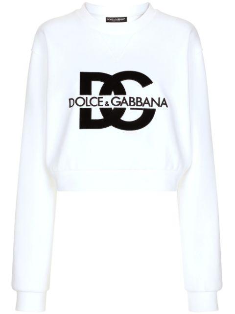 logo-print cotton-blend sweatshirt by DOLCE&GABBANA