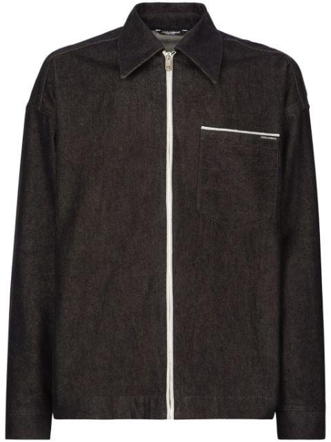 logo-print cotton jacket by DOLCE&GABBANA