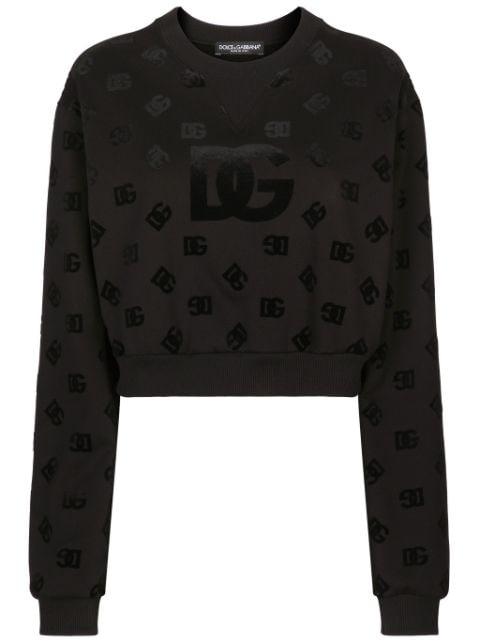 logo-print cotton sweatshirt by DOLCE&GABBANA