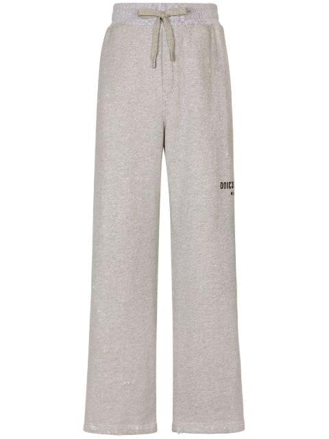 logo-print cotton track pants by DOLCE&GABBANA