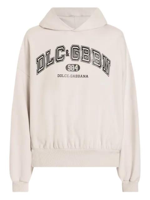 logo-print hoodied sweatshirt by DOLCE&GABBANA