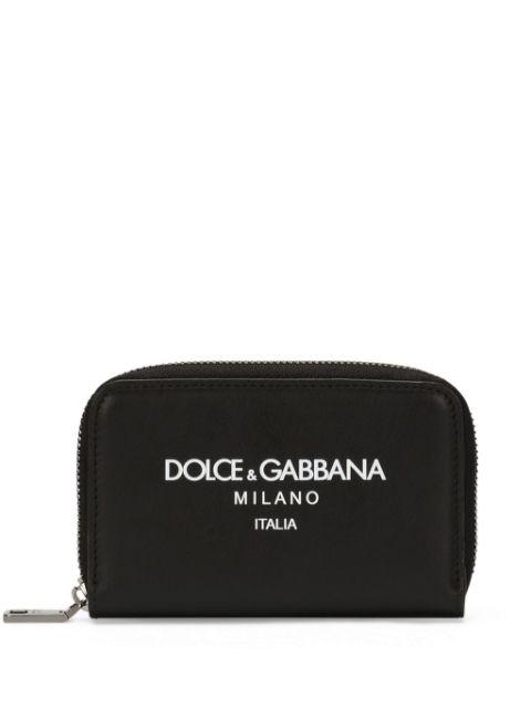 logo-print leather wallet by DOLCE&GABBANA