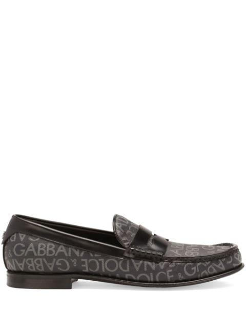 logo-print loafers by DOLCE&GABBANA