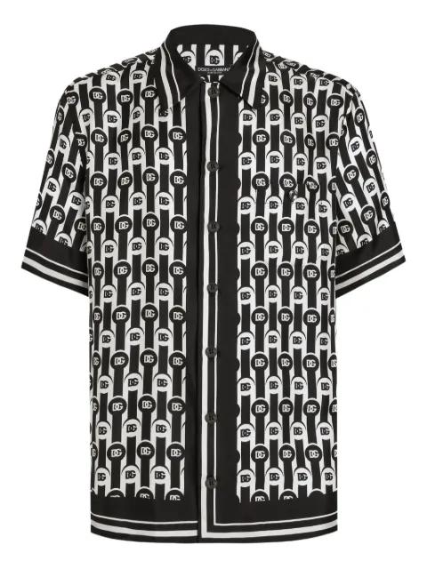 logo-print shortsleeved shirt by DOLCE&GABBANA