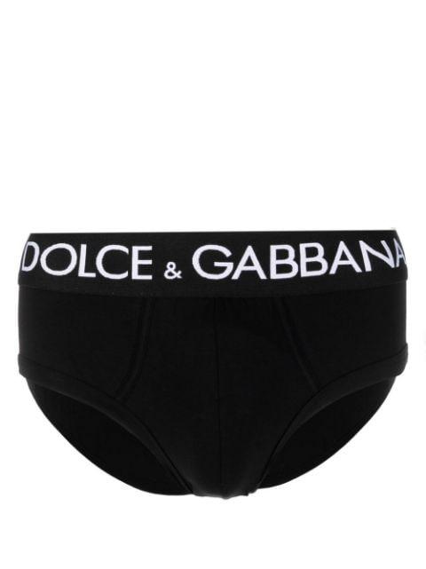 logo-print stretch-cotton briefs by DOLCE&GABBANA