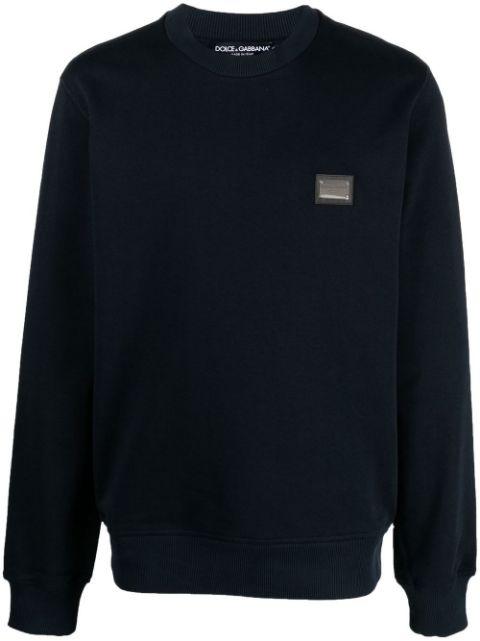 logo-tag cotton sweatshirt by DOLCE&GABBANA