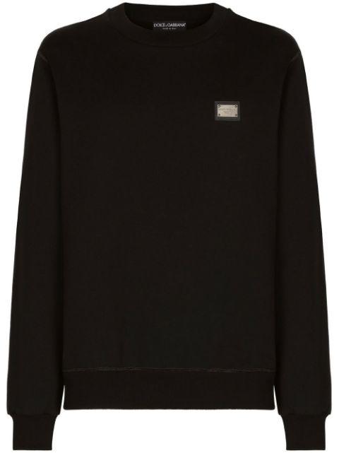 logo-tag cotton sweatshirt by DOLCE&GABBANA