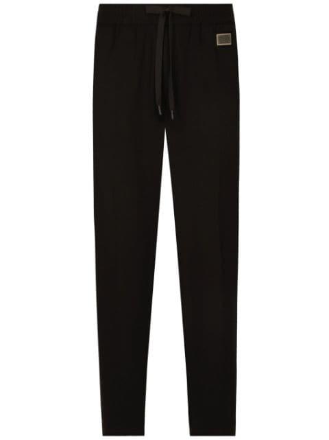 logo-tag drawstring-waist trousers by DOLCE&GABBANA