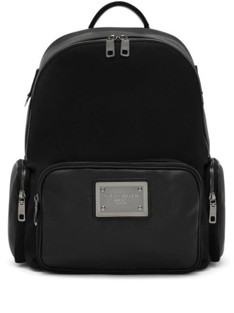 logo-tag leather backpack by DOLCE&GABBANA