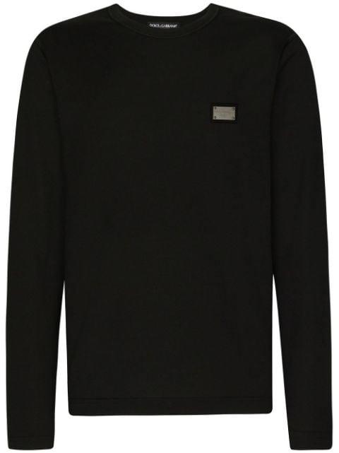 logo-tag long-sleeve T-shirt by DOLCE&GABBANA