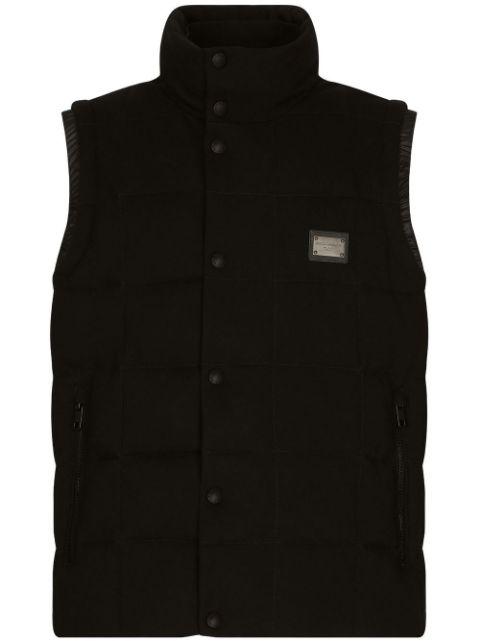 logo-tag padded vest by DOLCE&GABBANA