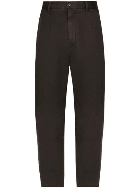 logo-tag tapered trousers by DOLCE&GABBANA