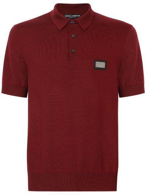 logo-tag virgin-wool polo shirt by DOLCE&GABBANA