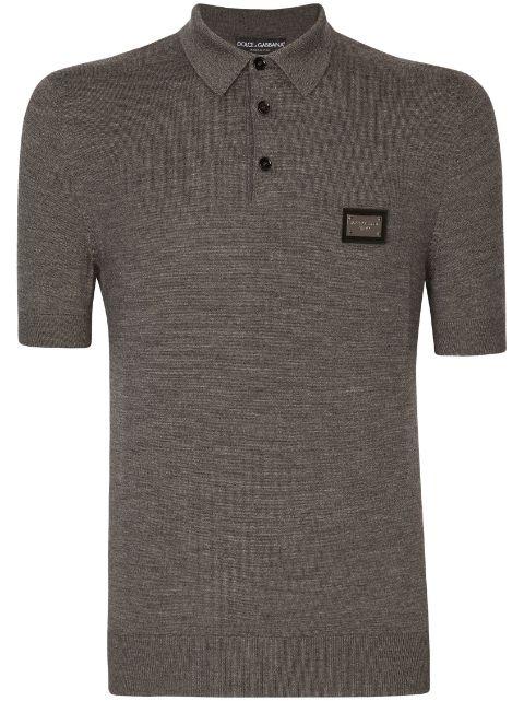 logo-tag wool polo shirt by DOLCE&GABBANA