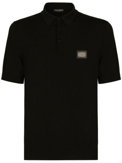 logo-tag wool polo shirt by DOLCE&GABBANA