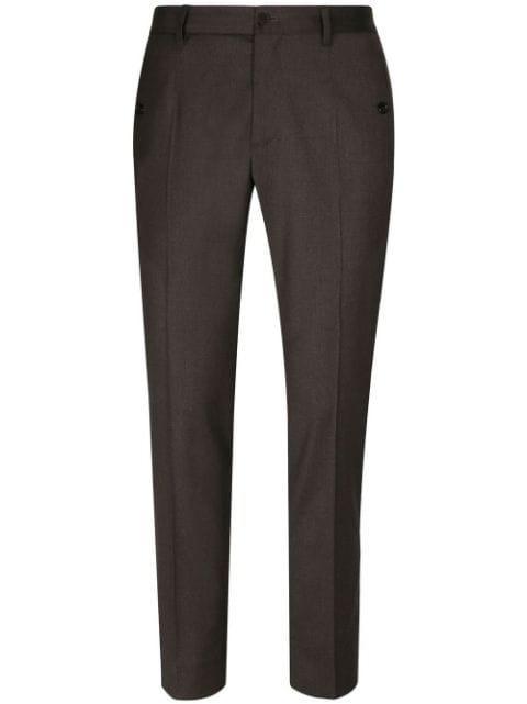logo-trim tailored trousers by DOLCE&GABBANA