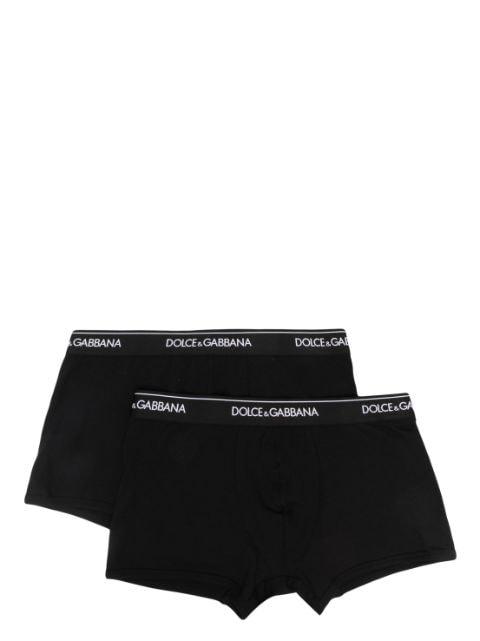 logo-waist cotton boxer briefs (set of two) by DOLCE&GABBANA