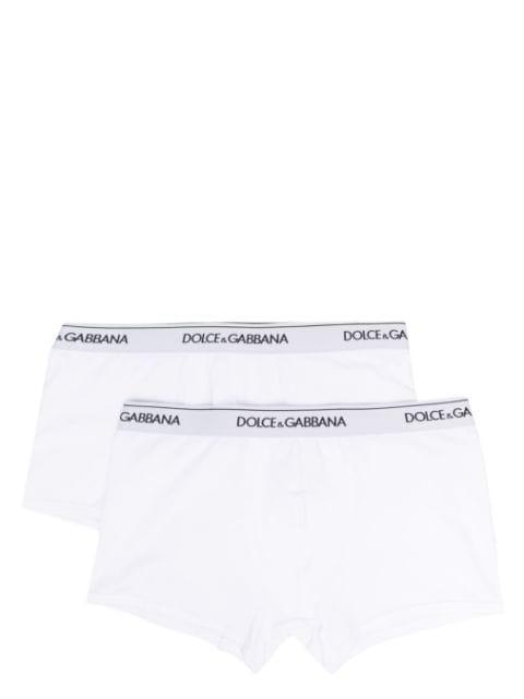 logo-waist cotton boxer briefs (set of two) by DOLCE&GABBANA