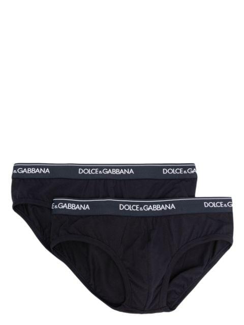 logo-waistband cotton briefs (pack of two) by DOLCE&GABBANA