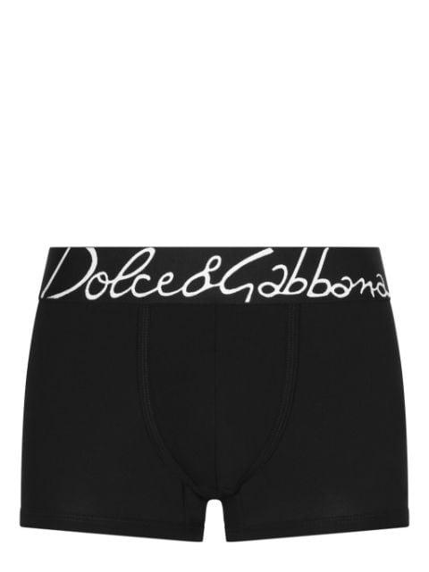 logo-waistband jersey-texture boxers by DOLCE&GABBANA