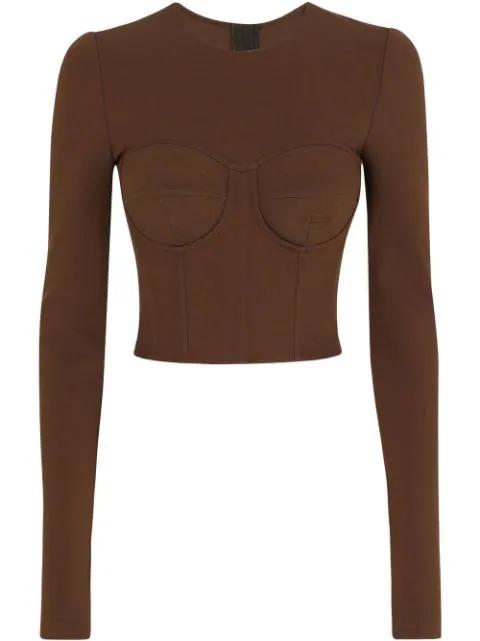 long-sleeve corset top by DOLCE&GABBANA