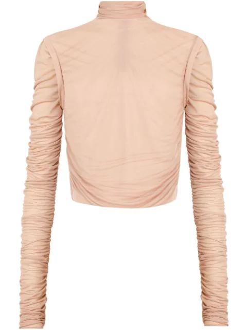 long-sleeve draped top by DOLCE&GABBANA